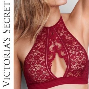 Victoria’s Secret lace backless halter bralette NWT